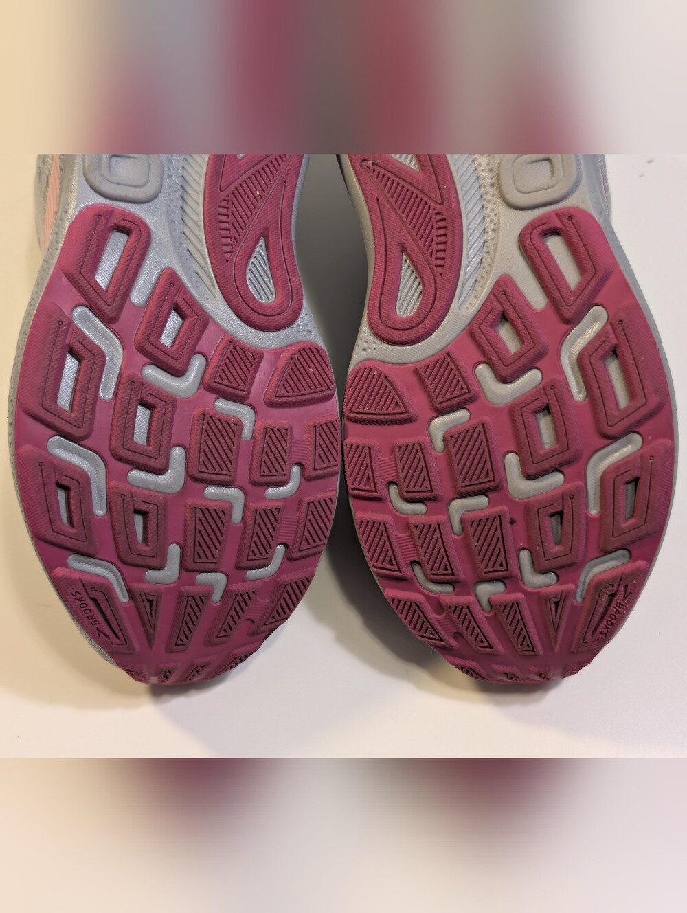 Brooks Adrenaline GTS 24 Gray Pink Running Shoes 9W - Picture 5 of 16
